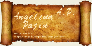 Angelina Pajin vizit kartica